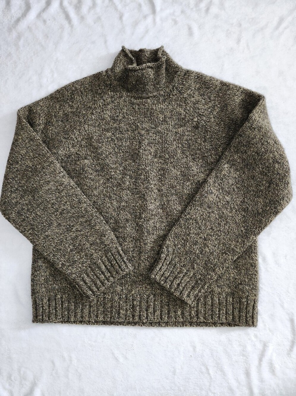 Vintage Abercrombie & Fitch Wool Sweater XL Marled Mossy GreyGorpcore Cabincore